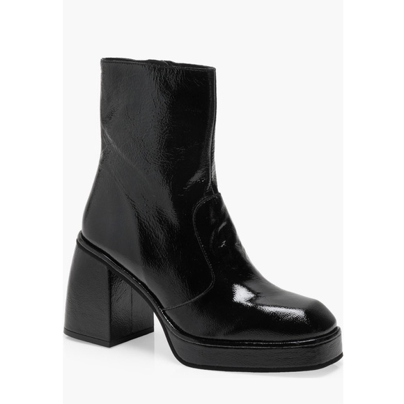 Free People Ruby Platform Bootie in Black Patent, Size EU39 | US9 New in Box - Picture 2 of 14